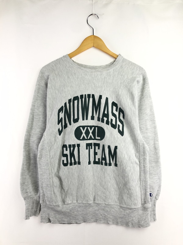百貨店SALE 10%OFF~【中古品】【メンズ】 Champion はやりっ児 90\u0027s REVERSE WEAVE SNOW MASS SKI TEAM CREWNECK SWEAT 90年月日 リバースウィーブ 労働者の一団のど首 汗水 USA製 刺しゅう引き舟 調教師 146-260411-rt-03-tag 色合い：薄墨色 未来永劫Net店