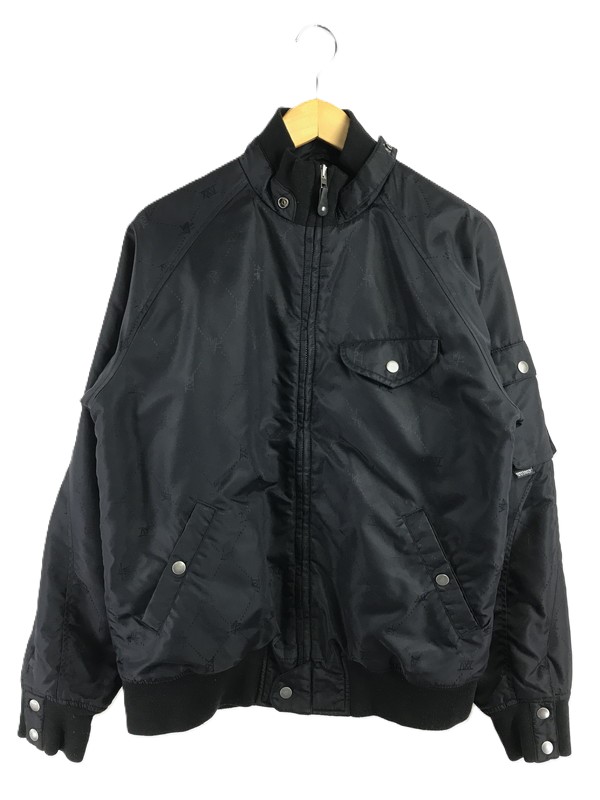 百貨店SALE 10%OFF~【中古品】【メンズ】 STUSSY ステューシー GEAR 歯車 BOMBER JACKET 総柄 ボンバージャケット アウター 142-260416-rt-07-tag 大いさ：M 色合い：黒いこと 生生世世Net店
