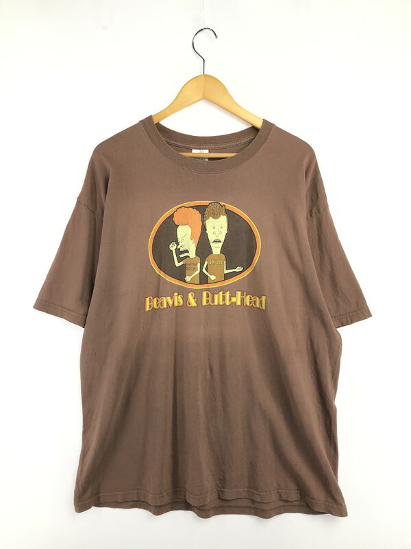 【中古品】【メンズ】  GILDAN ギルダン 90～00\u0027s BEAVIS BUTT-HEAD T-SHIRT ビーバス・バッ トヘッド プルオーバー 146-260416-rt-13-tag 大きさ：XL 色つや：赤銅色 生生世世Net店