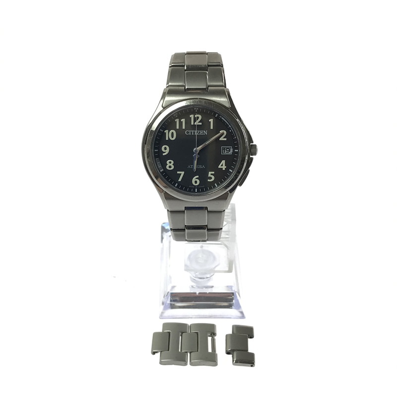 【中古品】【メンズ】 CITIZEN シチズン ATTESA ECO DRIVE H10-T011331 アテッサ エコドライブ ソーラー 腕時計 余りコマ3個 197-260420-na-26-tagh カラー：シルバー 万代Net店｜万代Net店