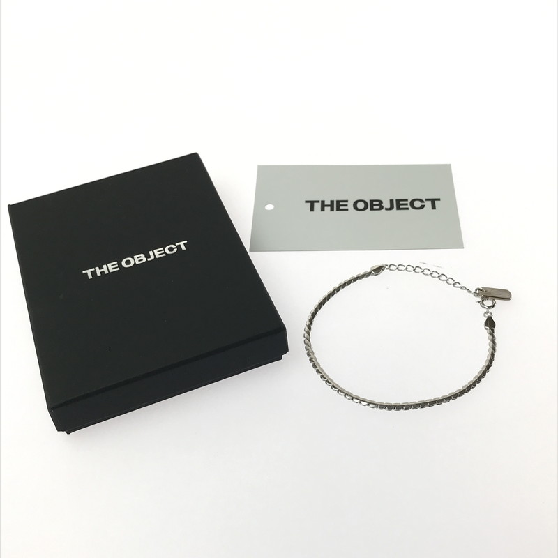【中古品】【メンズ】  THE OBJECT ザオブジェクト NARROW SNAKE BRACELET TO-PAR-25105 ナロー 長蛇 腕輪 佩び物 192-260420-na-24-tagh 色合い：しろがね色 未来永劫Net店