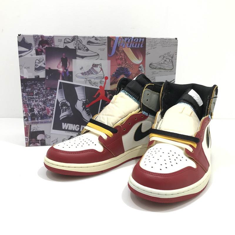百貨店SALE 10%OFF~【中古品】【メンズ】  NIKE ナイキ × UNION 単位労働組合 HV8563-600 AIR JORDAN 1 RETRO HIGH OG SP エアジョーダン1 レトロ ご機嫌 スニーカー 靴 160-260424-rt-13-tagh 大きさ：27珊 US9 色つや：VARSITY RED/BLACK-SAIL 生生世世Net店