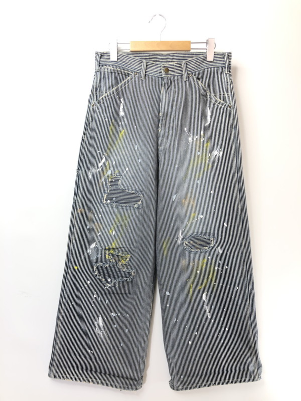 百貨店SALE 10%OFF~【中古品】【メンズ】  JOURNAL STANDARD 逐次刊行物標準尺度 HICKORY PAINTER PANTS 20-030-600-2130-1-0 ヒッコリー ペインターパンツ ボトムス 158-260428-yy-19-tag 大きさ：M 色合い：青色 未来永劫Net店