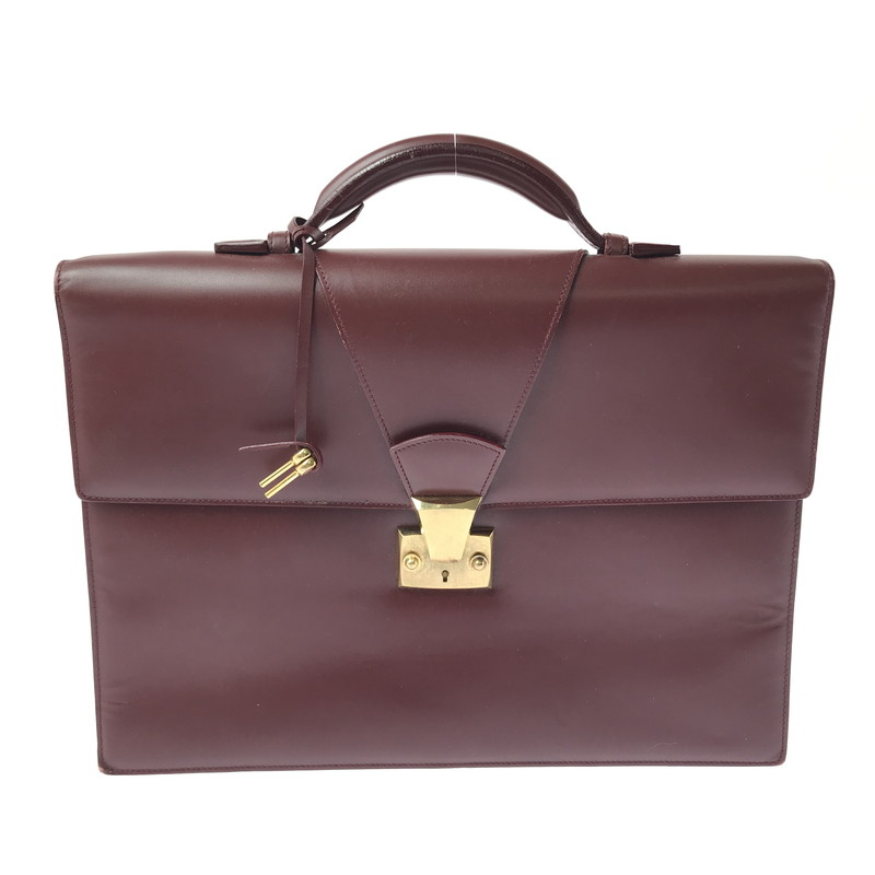 【現状渡し品】【メンズ】 CARTIER カルティエ マストライン ブリーフケース ビジネスバッグ カバン 180-260503-na-01-tagh カラー：ボルドー 万代Net店｜万代Net店