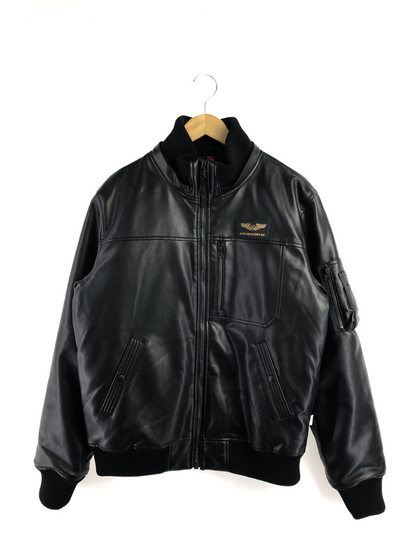 【中古品】【メンズ】 ALPHA INDUSTRIES アルファ HOODED RIB JACKET TA1658-101 フーデッド リブ ジャケット アウター 145-260505-rt-27-tag サイズ：L カラー：ブラック 万代Net店｜万代Net店