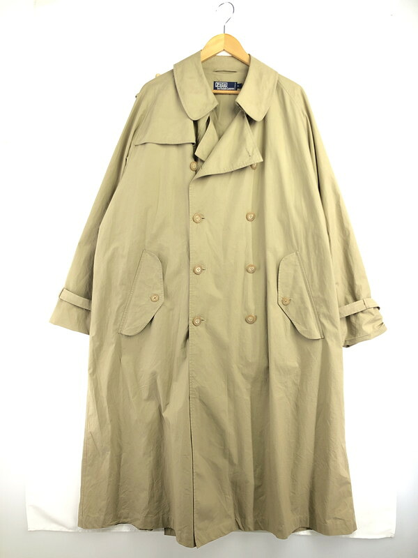 【現状渡し品】【メンズ】 POLO RALPH LAUREN ポロ ラルフローレン 90'S TRENCH COAT 90年代 トレンチコート ライトアウター 146-260509-na-27-tag サイズ:XL カラー:ベージュ 万代Net店|万代Net店