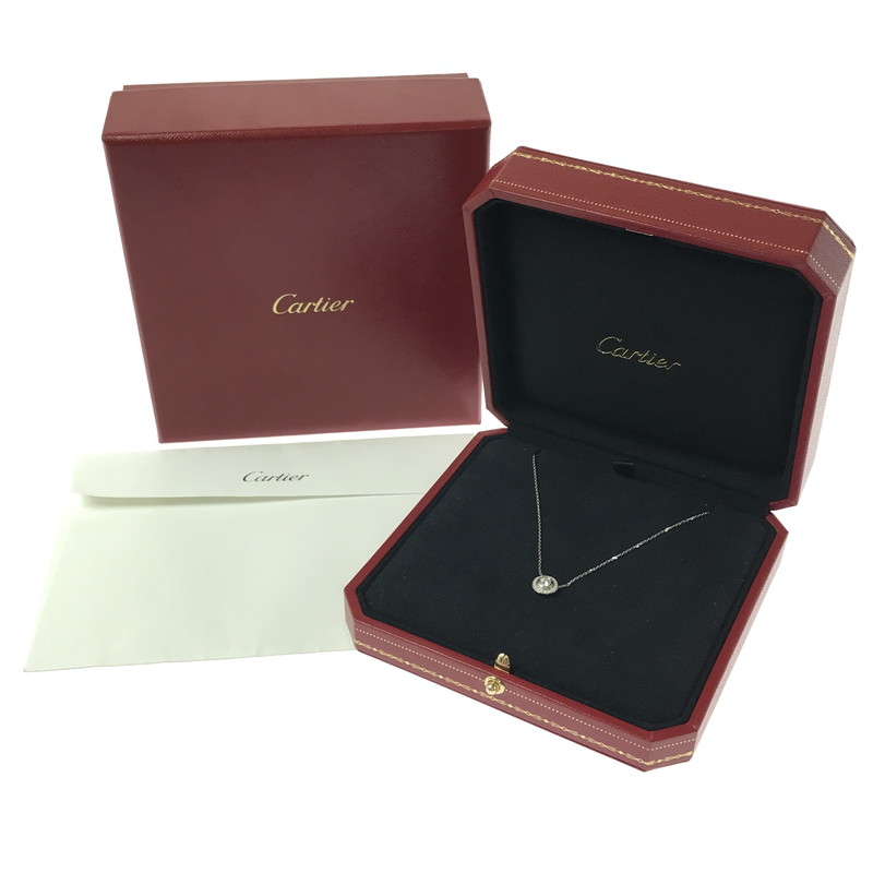 【中古品】【レディース】 CARTIER カルティエ AU750 ダイヤモンド ダムールネックレス アクセサリー 182-260509-na-01-tag カラー：シルバー 万代Net店｜万代Net店