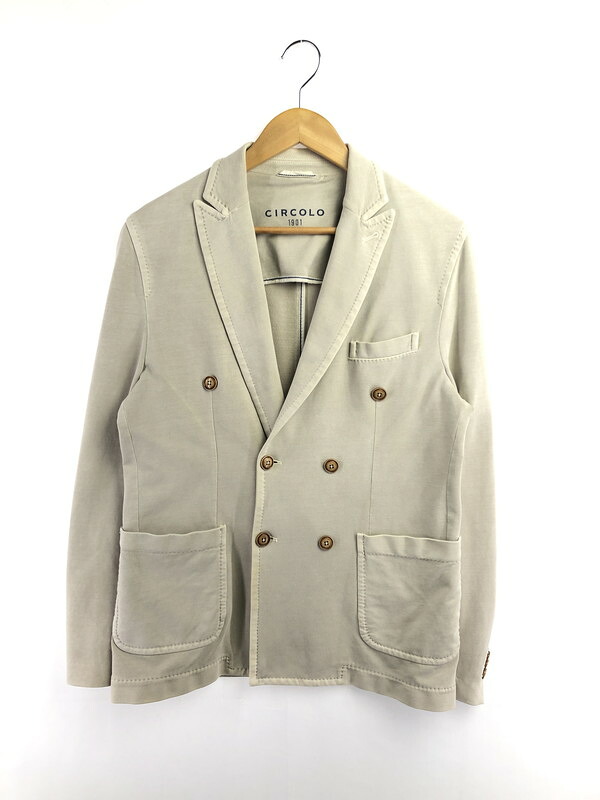 【中古品】【メンズ】  CIRCOLO 1901 チルコロ DOUBLE TAILORED JACKET ダブル テーラードジャケット ライトアウター 141-260516-na-20-tagh 大きさ：48 色つや：ベージュ系 生生世世Net店