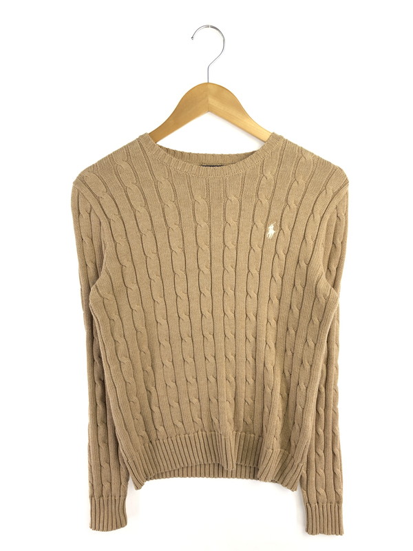 【中古品】【メンズ】  POLO RALPH LAUREN ポロ ラルフローレン CABLE KNIT SWEATER 0200012627 有線テレビ 編み物 セター トップス 168-260516-rt-28-tagh 大きさ：S 色合い：ベージュ 未来永劫Net店
