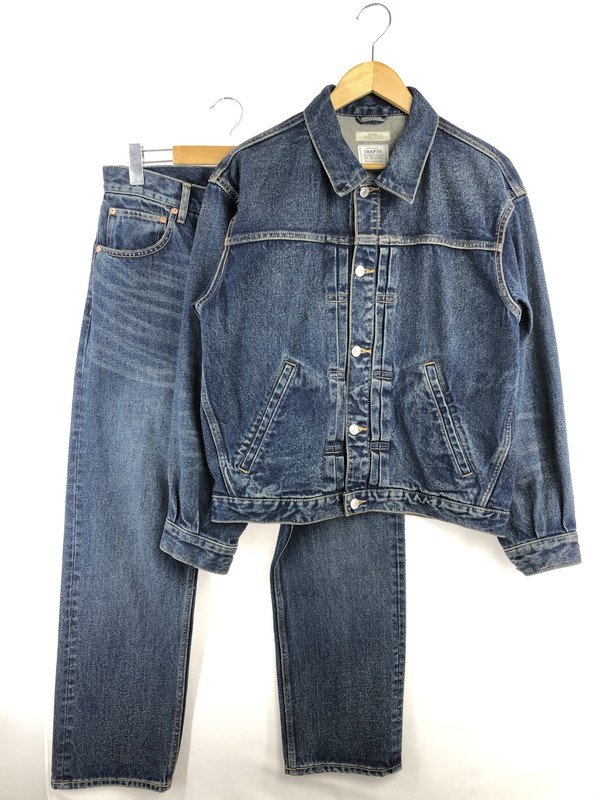 【中古品】【メンズ】  JOURNAL STANDARD RELUME 逐次刊行物判定基準 レリューム CRAFTS DENIM SET UP セットアップ ジーンズ上衣 ジーンズズボン下 147-260519-na-20-tagh 大いさ：M 色合い：インディゴ 生生世世Net店