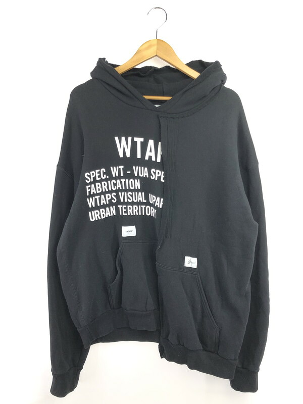 【中古品】【メンズ】 WTAPS ダブルタップス RAGS HOODED 211ATDT-CSM39 プルオーバー フーディー パーカー 142-260519-na-12-tagh サイズ：2 カラー：ブラック 万代Net店｜万代Net店