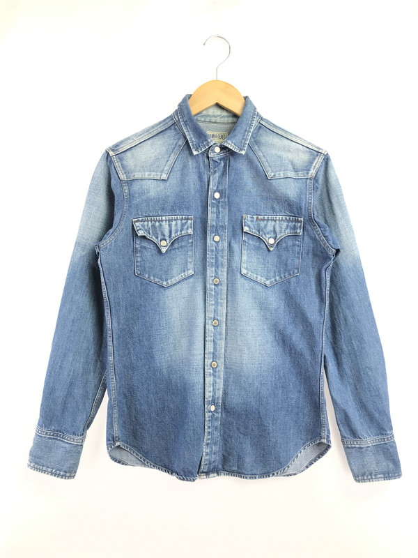 【中古品】【メンズ】  KOJIMA GENES 児島デニム WESTERN DENIM L/S SHIRT ウエスタン ジーンズプルオーバー 長袖プルオーバー 145-260523-na-06-tagh 大きさ：M 色合い：インディゴ 未来永劫Net店