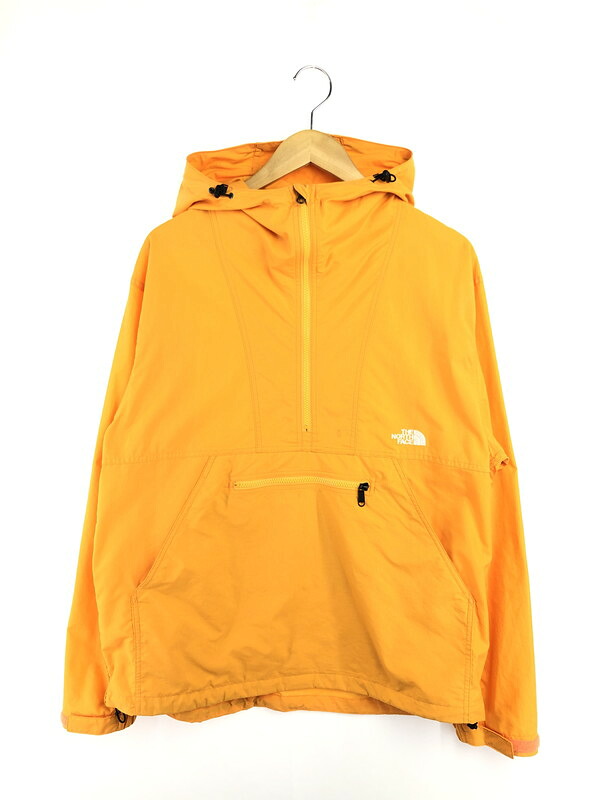 【中古品】【メンズ】  THE NORTH FACE ザ 北の方人間の顔 COMPACT ANORAK NP21735 パウダーコンパクト パーカ ナイロン上衣 ライトアウター 144-260523-na-21-tagh 大きさ：XL 色合い：オレンジ色 未来永劫Net店
