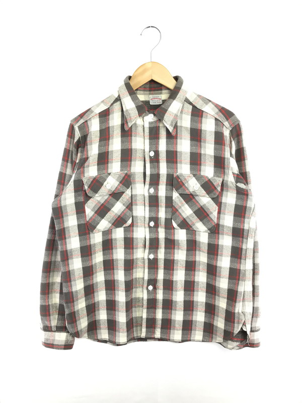 【中古品】【メンズ】  WAREHOUSE HEAVY FLANNEL SHIRT 甚だしい 綿ネル プルオーバー 長袖 トップス 145-260529-ki-17-tagh 大きさ：XL 色つや：GRAY/RED 生生世世Net店