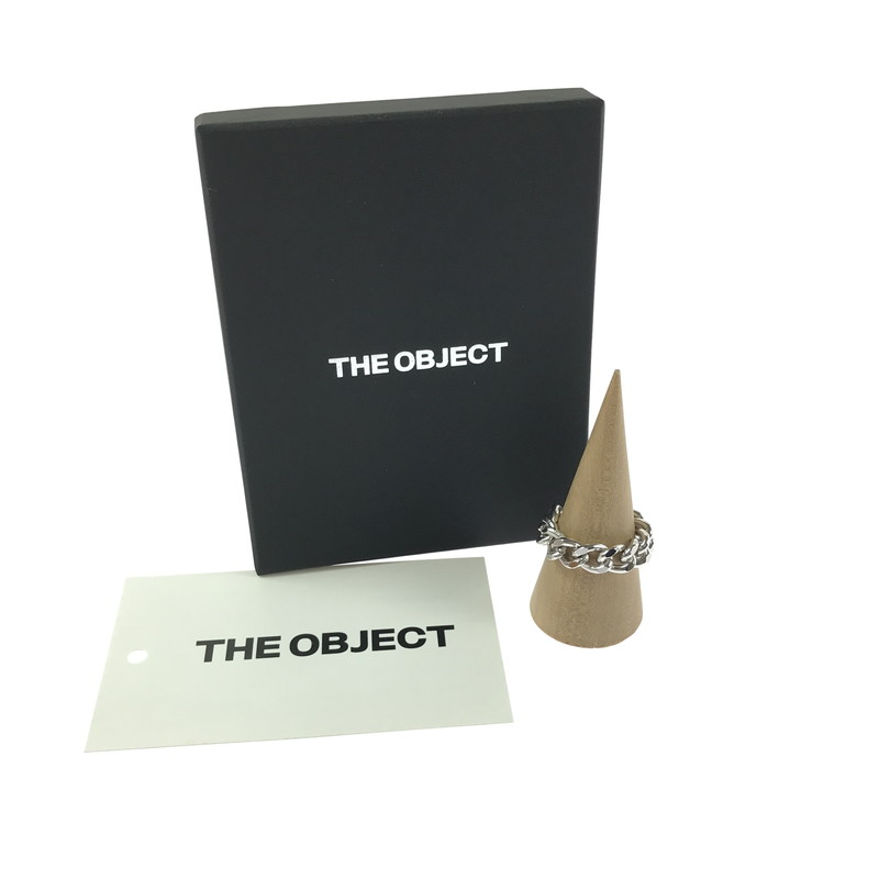 【中古品】【メンズ】  THE OBJECT ザ 目的語 AUTHENTIC CHAIN RING THICK TO-HKG-25111 オーセンティック チェーン店 輪っか 指環 佩び物 192-260601-na-01-tagh 色合い：しろがね色 未来永劫Net店