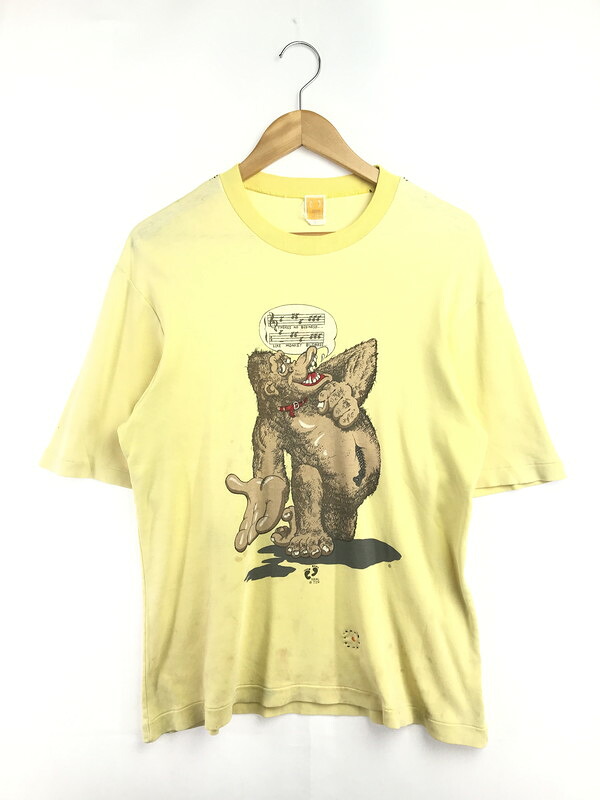 【現況乗り合い船品】【メンズ】  HANG TEN ハン 拾 80\u0027s GORILLA T-SHIRT 80年月日 大猩々 Ｔシャツ トップス ヴィンテージ 146-260604-rt-26-tagh 大きさ：L 色合い：黄色 未来永劫Net店