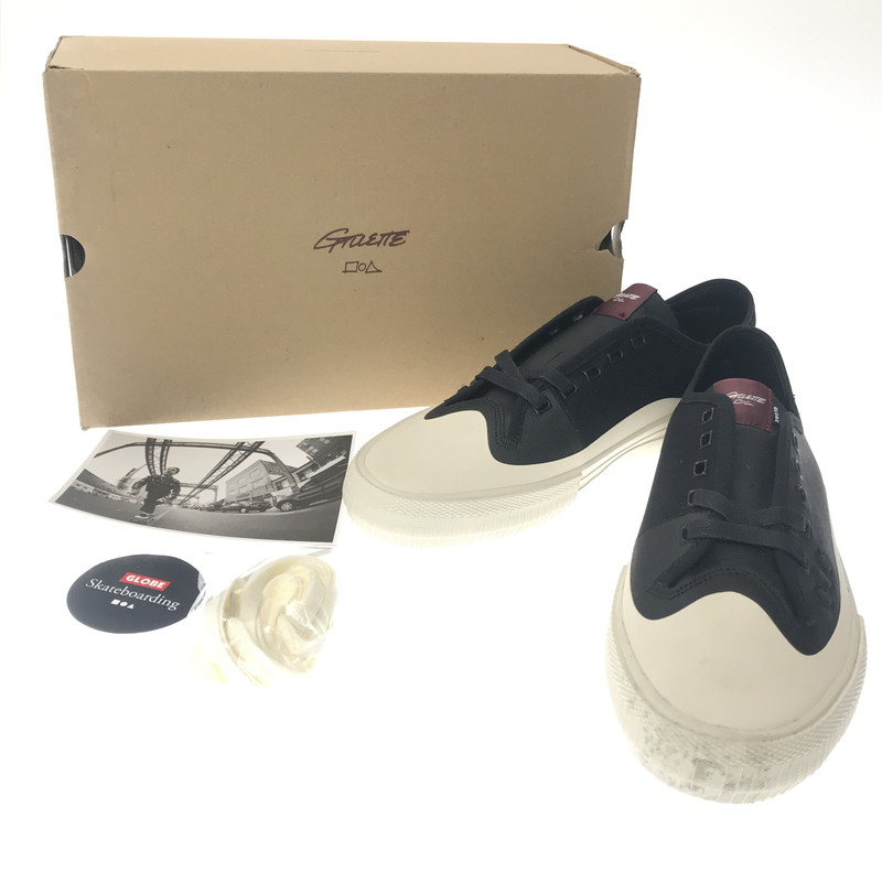 【中古品】【メンズ】  GLOBE 地球儀 GILLETTE ジレット スニーカー 靴 162-260605-na-10-tagh 大きさ：28.5糎 US 10.5 色つや：BLACK/CREAM 生生世世Net店