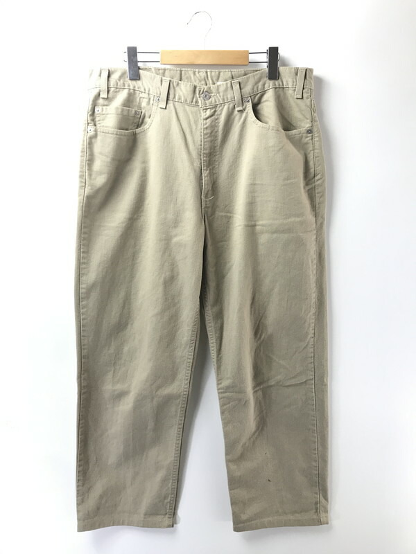 【中古品】【メンズ】  LEVI\u0027S リーヴァイズジーンズ RELAXED FIT 00\u0027s COLOR DENIM PANTS 550-1725 USA製 01年製 伸び伸びする 相応う 色つやジーンズ ズボン下 157-260607-rt-17-tagh 大きさ：W38 色つや：ベージュ 生生世世Net店
