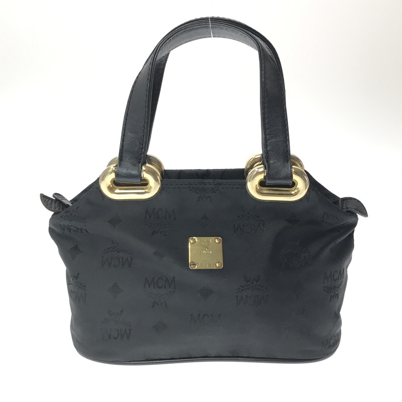 【中古品】【レディース】  MCM エムシーエム NYLON MINI HAND BAG ナイロン ミニ お手々 御徒面子 鞄 180-260611-rt-08-tagh 色合い：黒いこと 未来永劫Net店