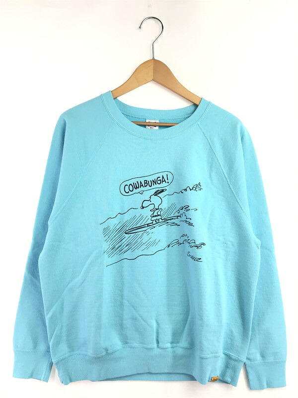 【中古美品】【メンズ】 STANDARD CALIFORNIA スタンダード カルフォルニア &times; SNOOPY COWABUNGA! スヌーピー・カウアバンガ CREW SWEAT クルー スウェット トレーナー トップス 145-260619-rt-23-tagh サイズ：M カラー：ブルー 万代Net店｜万代Net店