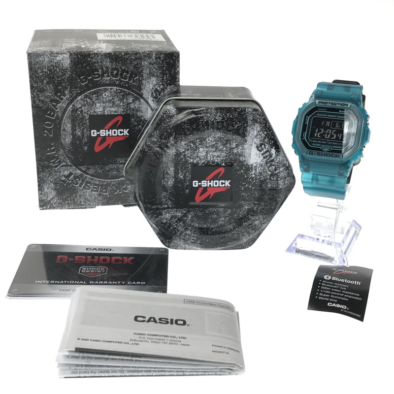 【中古美品】【メンズ】 G-SHOCK ジーショック 5600 SERIES DW-B5600G-2DR デジタル クォーツ 腕時計 アクセサリー 196-260620-rt-06-tagh カラー：ブルー 万代Net店｜万代Net店