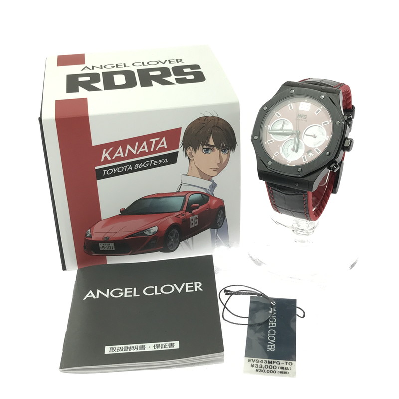【中古品】【メンズ】 ANGEL CLOVER エンジェル クローバー &times; 頭文字D イニシャルD コラボ 連載30周年記念 藤原拓海 &times; TOYOTA AE86モデル 腕時計 197-260621-rt-29-tagh カラー：レッド/ブラック 万代Net店｜万代Net店