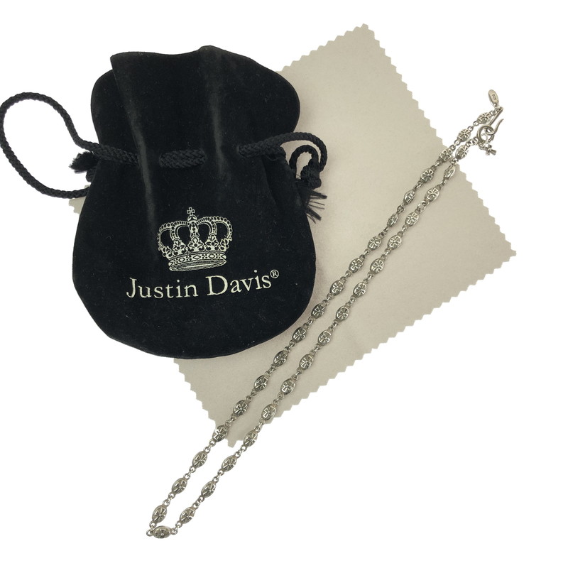 【中古品】【メンズ】 JUSTIN DAVIS ジャスティンデイビス HEAVY CROSS SNJ121 ヘビークロス チェーン ネックレス アクセサリー 192-260714-YY-03-tagh カラー：シルバー 万代Net店｜万代Net店