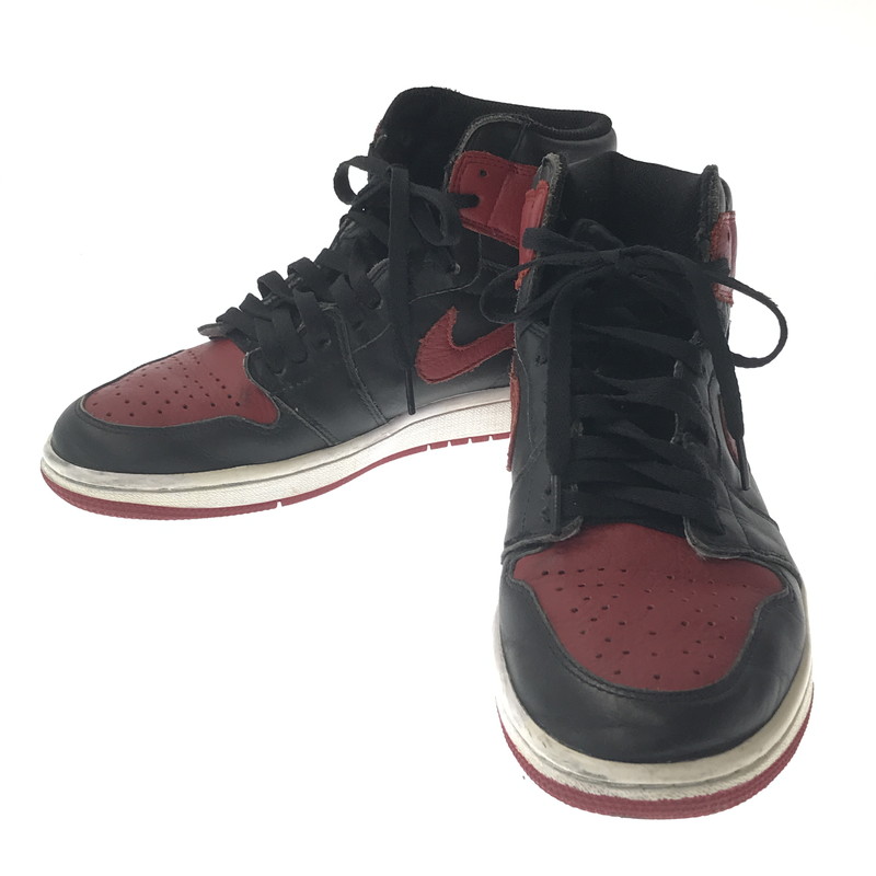 【現状渡し品】【メンズ】 NIKE ナイキ AIR JORDAN 1 RETRO HIGH OG 555088-001 エア ジョーダン レトロ ハイ スニーカー 靴 160-260717-rt-01-tagh サイズ：26.5ｃｍ ＵS8.5 カラー：BLACK/VARSITY RED-WHITE 万代Net店｜万代Net店