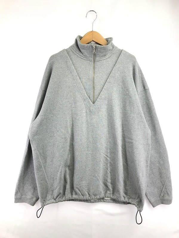 【中古品】【メンズ】 CHASSE チェイス NECK PO-CTN HALF ZIP SWEATSHIRT CH-25FW-SW2 ハーフ ジップ スウェットシャツ トップス 140-260723-rt-23-tagh サイズ:2 カラー:グレー 万代Net店|万代Net店