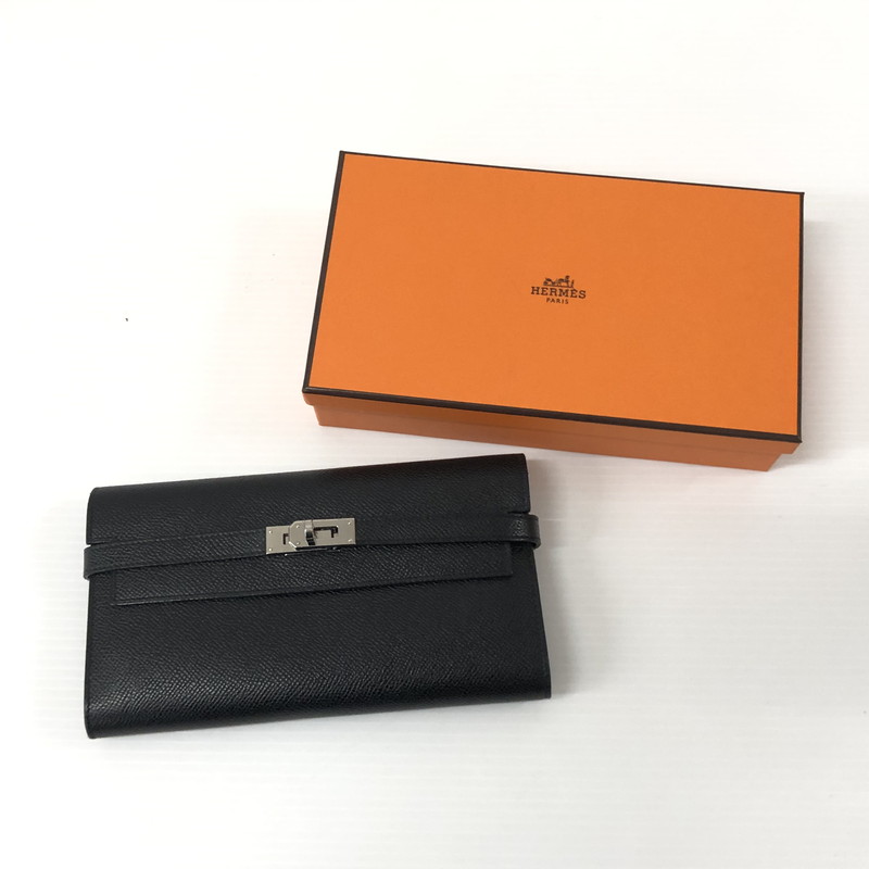 【中古】【メンズ】 HERMES エルメス HERMES U目じるし ケリーウォレット ヴォーエプソン 金入れ 181-240715-rk-3-tei 色つや：黒いこと 生生世世Net店