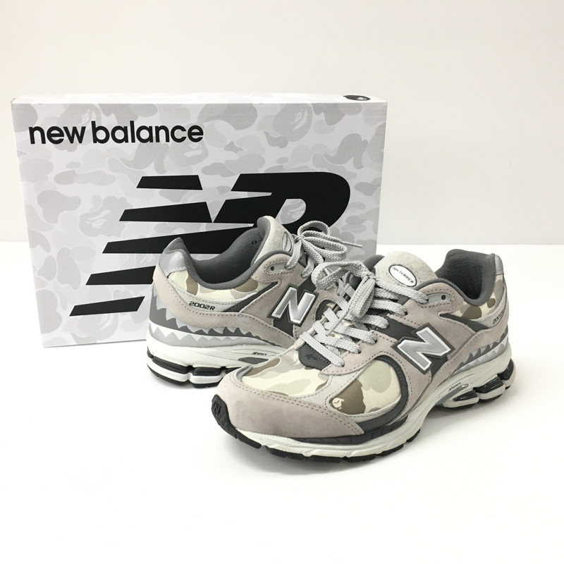 【中古】【メンズ】 BAPE×NEW BALANCE M2002RBG ローカットスニーカーア ベイシング エイプ×ニューバランス 162-240806-si-10-tei サイズ：27cm カラー：グレー 万代Net店