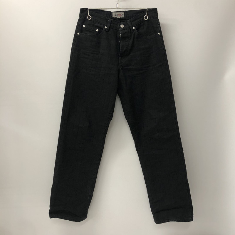 【中古品】【メンズ】 STUSSY ステューシー 24AW BIG OL' JEAN CANVAS NEEDLEPUNCH 116673 ニードルパンチ ウオッシュドキャンバスコットン バギーフィットジーンズ ボトムス デニムパンツ 153-241006-kk-14-tei サイズ：28 カラー：ブラック 万代Net店