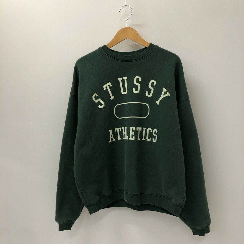 Stussy ストライプ 長袖トレーナー STUSSY ステューシー BIG CRACKLE SPORT CREW ステューシー