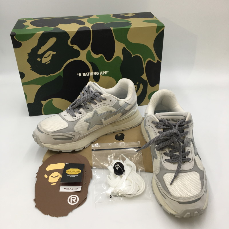 【中古品】【メンズ】 A BATHING APE アベイシングエイプ CROSS STA M191318 M クロススタ スニーカー 靴 162-241203-kk-03-tei カラー：WHITE 万代Net店 12,150円