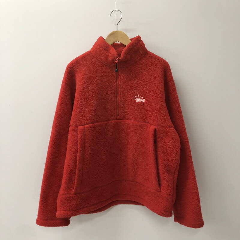 【入手困難‼︎】STUSSY☆青紫 刺繍 ハーフジップ スウェット B487 入手困難‼︎】STUSSY☆青紫 刺繍 ハーフジップ スウェット B487