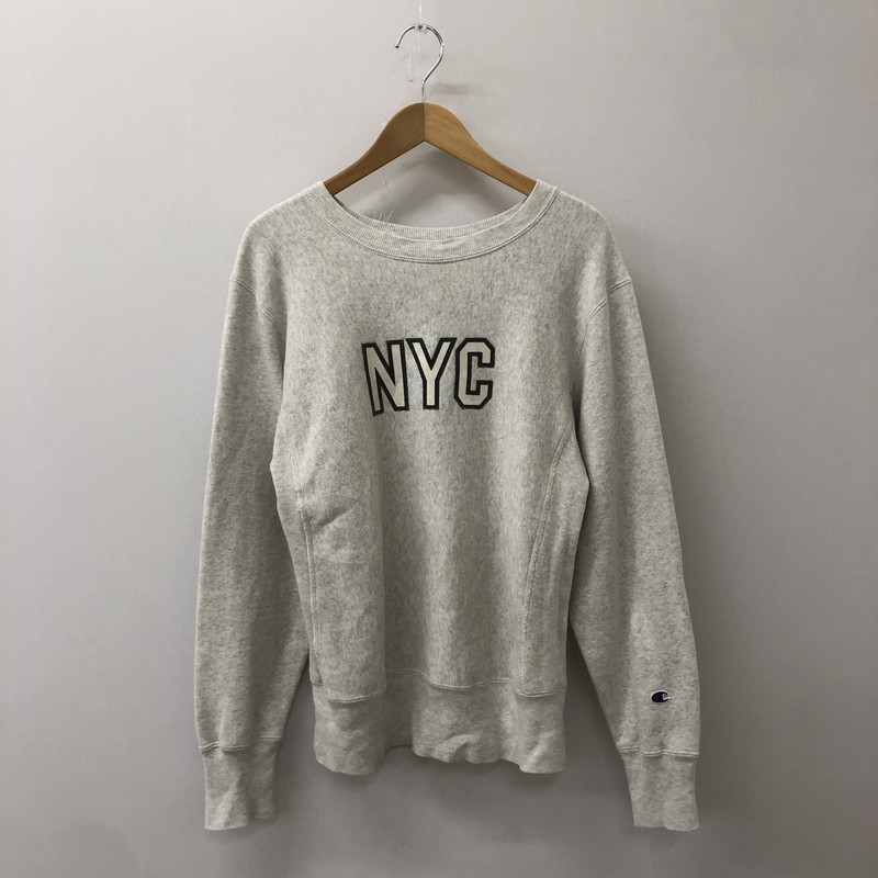 【中古品】【メンズ】 Champion チャンピオン REVERSE WEAVE CREWNECK SWEAT C8-E026 リバースウィーブ クルーネックスウェット トップス トレーナー 復刻 145-250309-kk-10-tei サイズ：M カラー：グレー 万代Net店