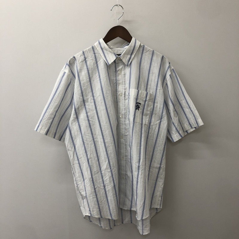 百貨店SALE 30%OFF~【中古品】【メンズ】 STUSSY ステューシー 24SS BOXY SS SHIRT STRIPE 1110318 ボクシー 遊撃手捩り プルオーバー 縞模様 半袖 トップス 142-250419-kk-04-tei 大きさ：M 色合い：白いこと 未来永劫Net店