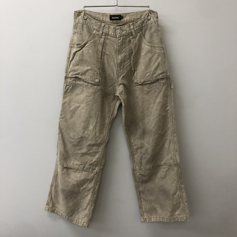 【中古品】【メンズ】 XLARGE エクストララージ AGING PAINTER PANTS 101251031012 エイジング ペインターパンツ ボトムス 153-250430-kk-46-tei サイズ：30 カラー：ベージュ 万代Net店｜万代Net店