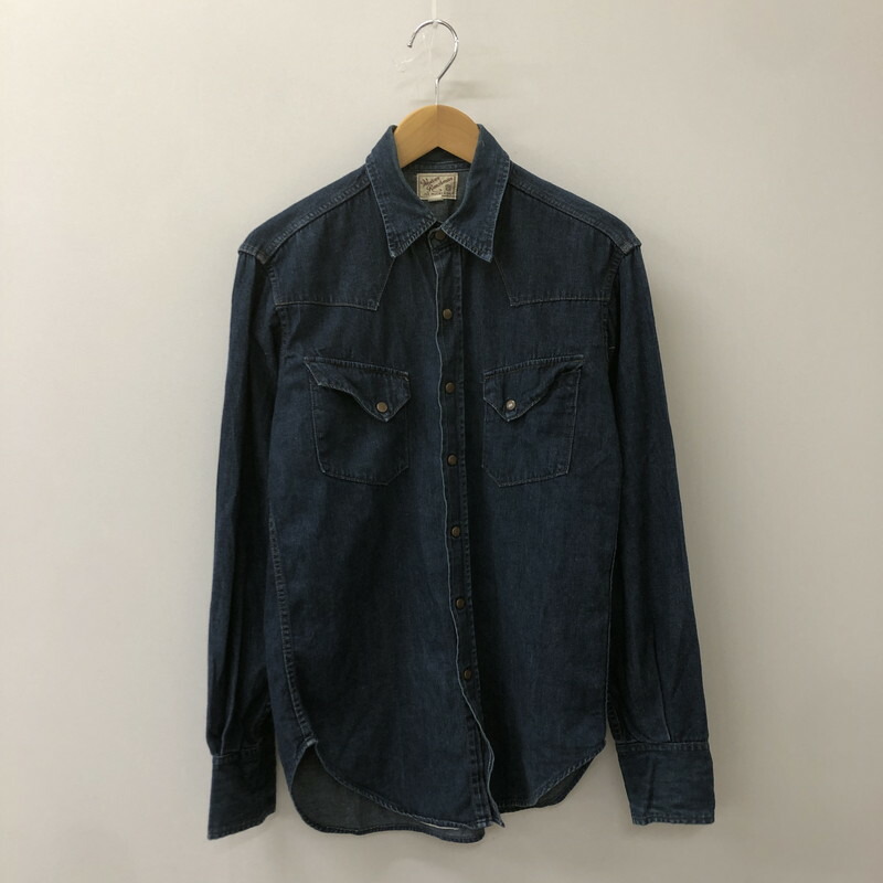 【希少】JOE McCOY ジョーマッコイ ブラックデニム ウエスタンシャツ　L THE REAL McCOY'S - JOE McCOY ジョーマッコイ ブラックデニム