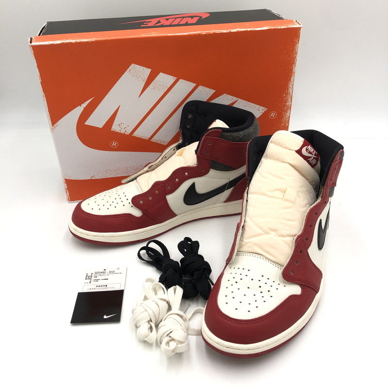 【中古美品】【メンズ】 NIKE ナイキ AIR JORDAN 1 HIGH OG LOST & FOUND CHICAGO DZ5485-612 エアジョーダン 1 レトロ ハイ オリジナル ロスト&ファウンド/シカゴ スニーカー 靴 160-250606-kk-12-tei カラー：VARSITY RED/BLACK-SAIL-MUSLIN 万代Net店