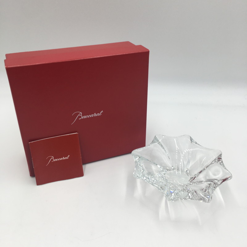 【中古品】【メンズ/レディース】 Baccarat バカラ CADIX CRYSTAL ASHTRAY キャディックス クリスタル アッシュトレイ 小物入れ アクセサリー 183-250608-KS-02-tei カラー：CLEAR 万代Net店