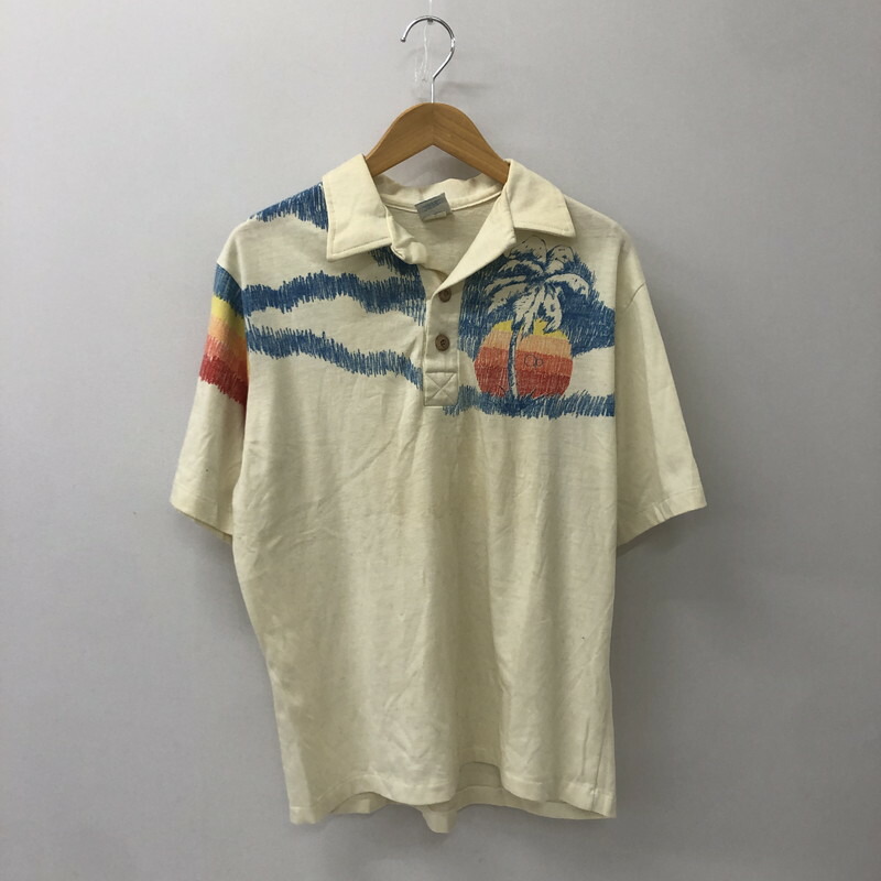 ポロシャツ　ocean pacific 70's ヴィンテージ　ボーダー USA製70's〜 OCEAN PACIFICボーダー オールドサーフポロ S | CUST