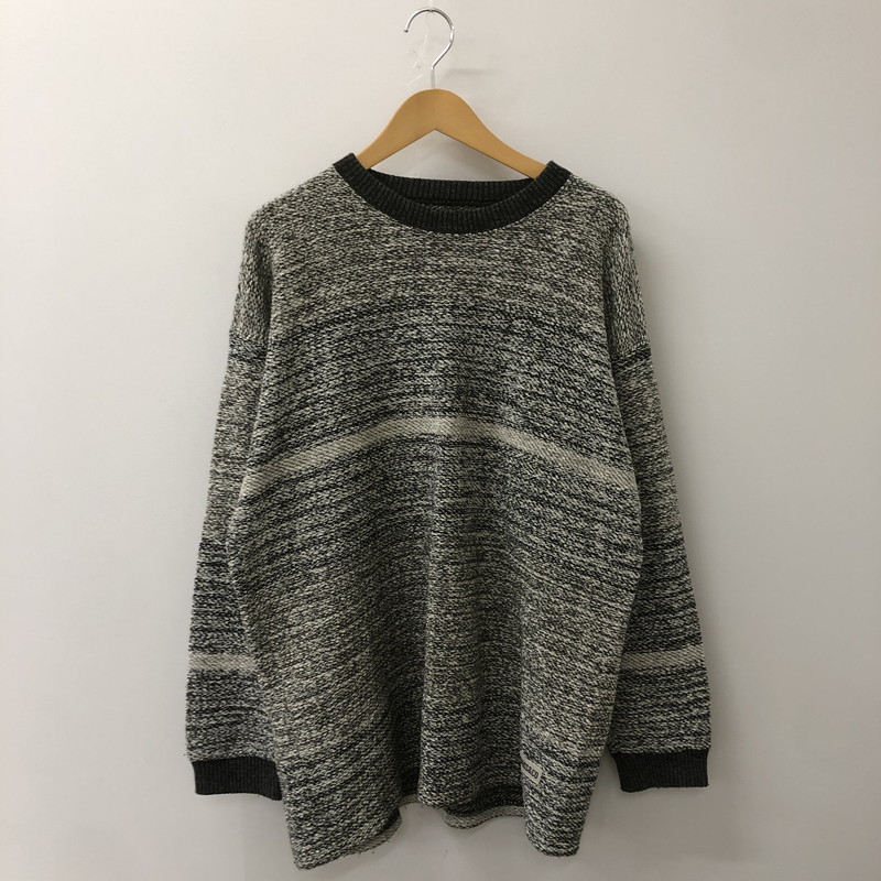 【中古品】【メンズ】 Levi\u0027s リーヴァイズジーンズ 90’s RIB COLOR KNIT 90日にち 肋材 色合い 編み物 長袖 トップス 145-250708-yo-15-tei 大いさ：L 色合い：薄墨色 生生世世Net店 ニット・セーター-トップス-メンズファッション