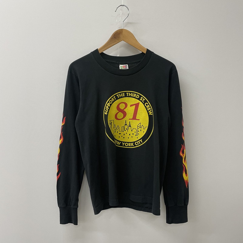 百貨店SALE 20%OFF~【中古品】【メンズ】  FRUITS OF THE LOOM フルーツ オブ ザルーム HELLS ANGELES L/S TEE ヘルズ エンジェルス ロング衣袂 ティーシャツ 長袖 トップス 145-250717-yo-11-tei 大きさ：S 色つや：黒いこと 生生世世Net店