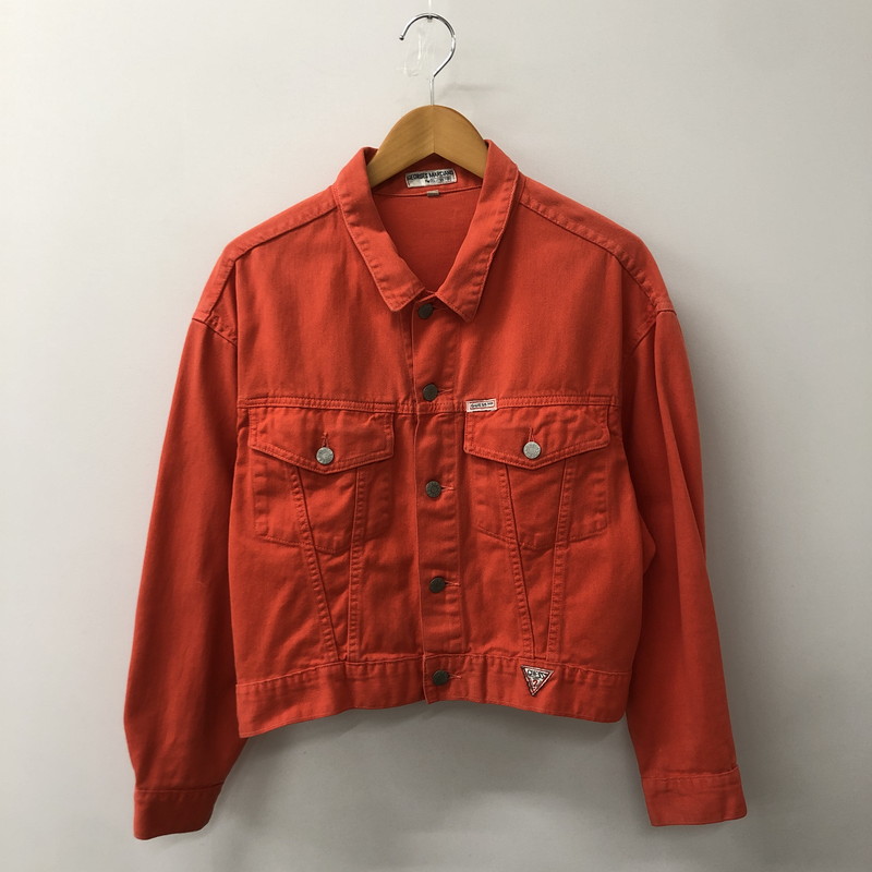 百貨店SALE 20%OFF~【中古品】【メンズ】  GEORGES MARCIANO FOR GUESS ジョージス マルシアーノ 四分子 ゲス 90’s DENIM JACKET 40849 90年月日 ジーンズ 上衣 ライトアウター 145-250721-yo-19-tei 大きさ：L 色つや：オレンジ色 生生世世Net店