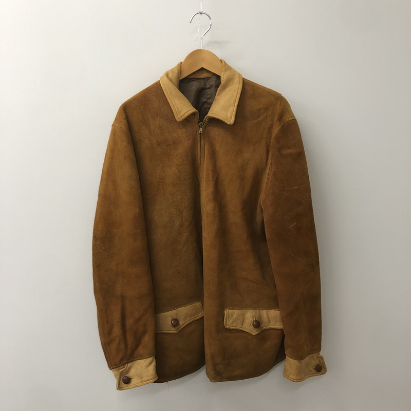 百貨店SALE 20%OFF~【現況乗り合い船品】【メンズ】  UNKNOWN 50～70\u0027s SUEDE LAMB LEATHER JACKET VINTAGE 50~70年月日 スエードクロス 子ヒツジ なめし革 上衣 アウタ－ ヴィンテージ 145-250726-yo-06-tei 大きさ：書きあらわす皆無 色つや：駱駝 生生世世Net店