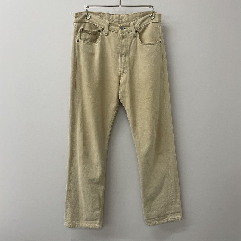 【中古品】【メンズ】 Levi リーバイス 501 DENIM PANT 977501-0196  501 デニムパンツ ボトムス ジーンズ 後染め ボタン裏刻印 546 USA製 156-250730-ks-32-tei サイズ：31 カラー：ベージュ 万代Net店