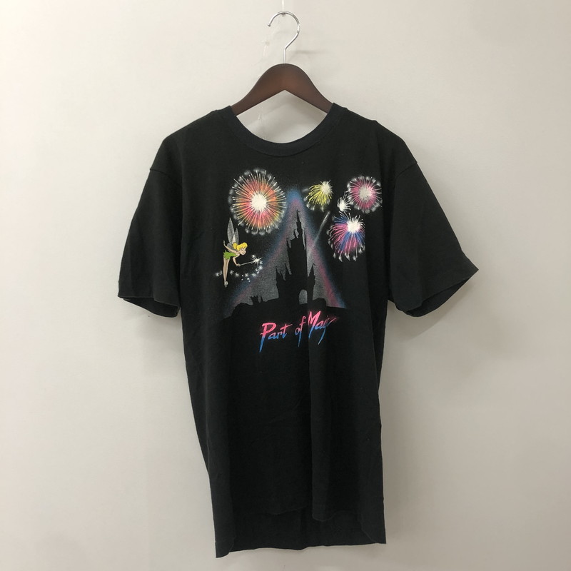 【中古品】【メンズ】 Disney ディズニー 90's PART OF THE MAGIC TINKERBELL T-SHIRT 90年代 パート オブ ザ マジック ティンカーベル Tシャツ 半袖 トップス USA製 145-250818-KS-17-tei サイズ：L カラー：ブラック 万代Net店