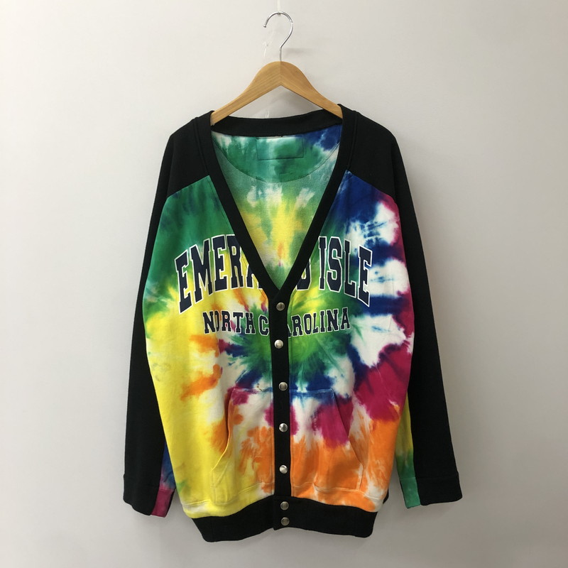 【中古品】【メンズ】 COTE MER コートメール REMAKE TIE‐DYE CARDIGAN リメイク タイダイ カーディガン トップス 141-250824-ts-01-tei サイズ：フリー カラー：マルチ 万代Net店
