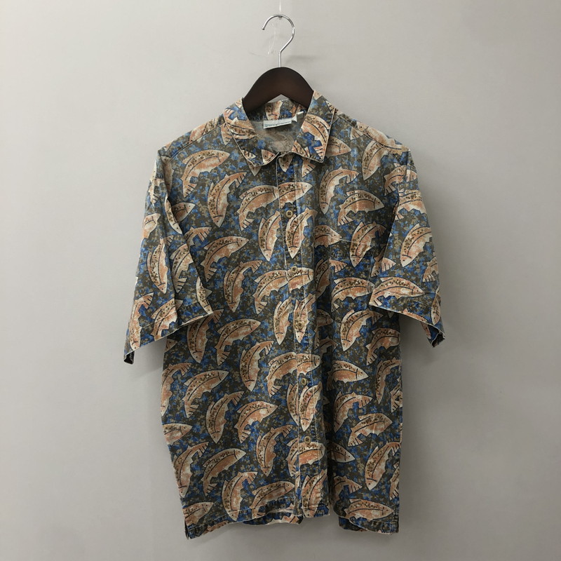 patagonia パタゴニア アロハシャツ patalogha ビンテージ L Patagonia (パタゴニア) 00s フラワー&サーフィン柄 パタロハ